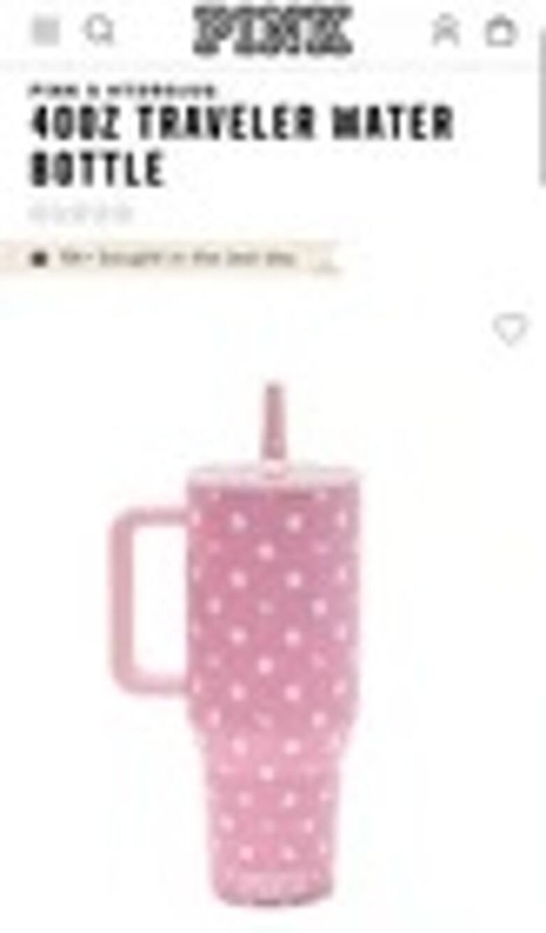 PINK x HydroJug 40oz Traveler Pink Dot Dog Limited Edition NEW